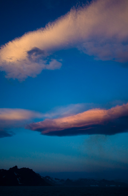 Clouds Above South Georgia Island At Sunset